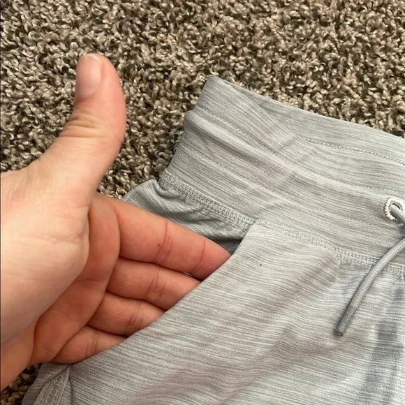 All in Motion Kids Light Gray Stretchy Drawstring Shorts - Picture 3 of 11